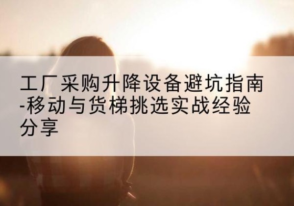 泸水移动式升降机怎么选-工厂采购升降设备避坑指南-移动与货梯挑选实战经验分享