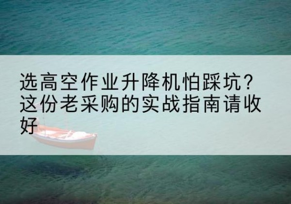 泸水高空作业升降机厂家推荐-选高空作业升降机怕踩坑？这份老采购的实战指南请收好
