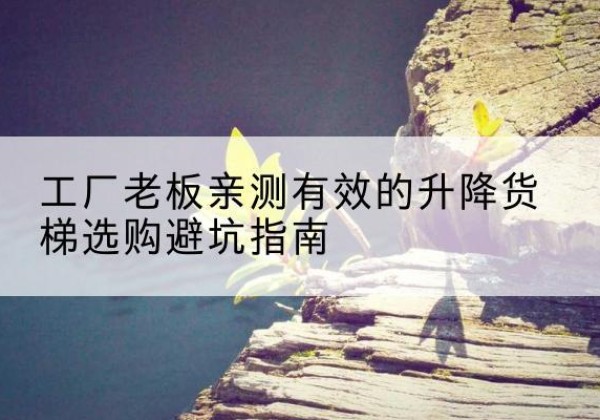泸水升降货梯怎么选-工厂老板亲测有效的升降货梯选购避坑指南
